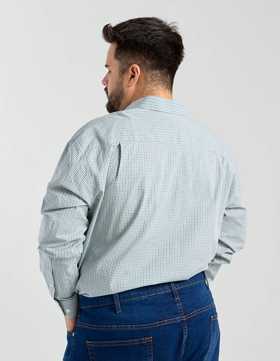 Camisa casual de algodón manga larga para hombre 6