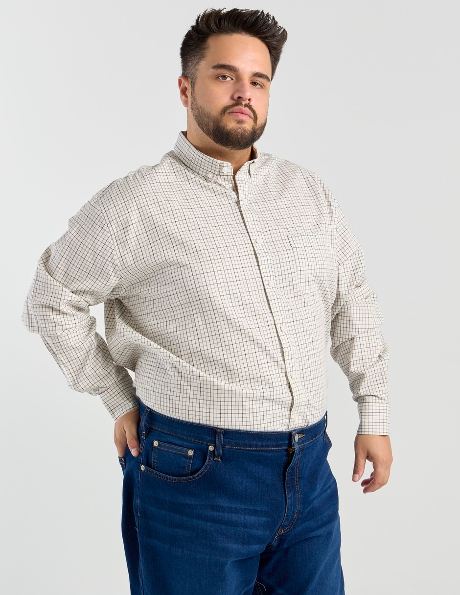 Camisa casual de algodón manga larga para hombre 2