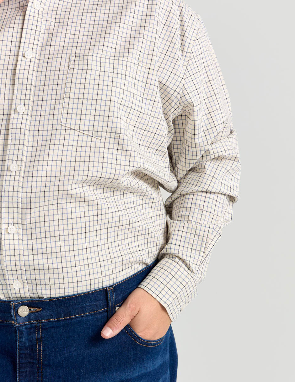 Camisa casual de algodón manga larga para hombre 5