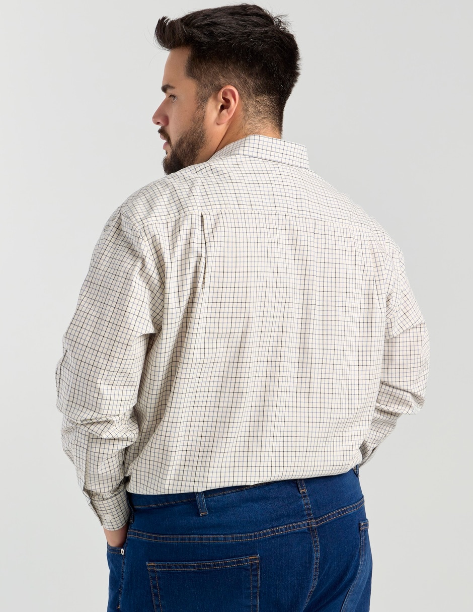 Camisa casual de algodón manga larga para hombre 6