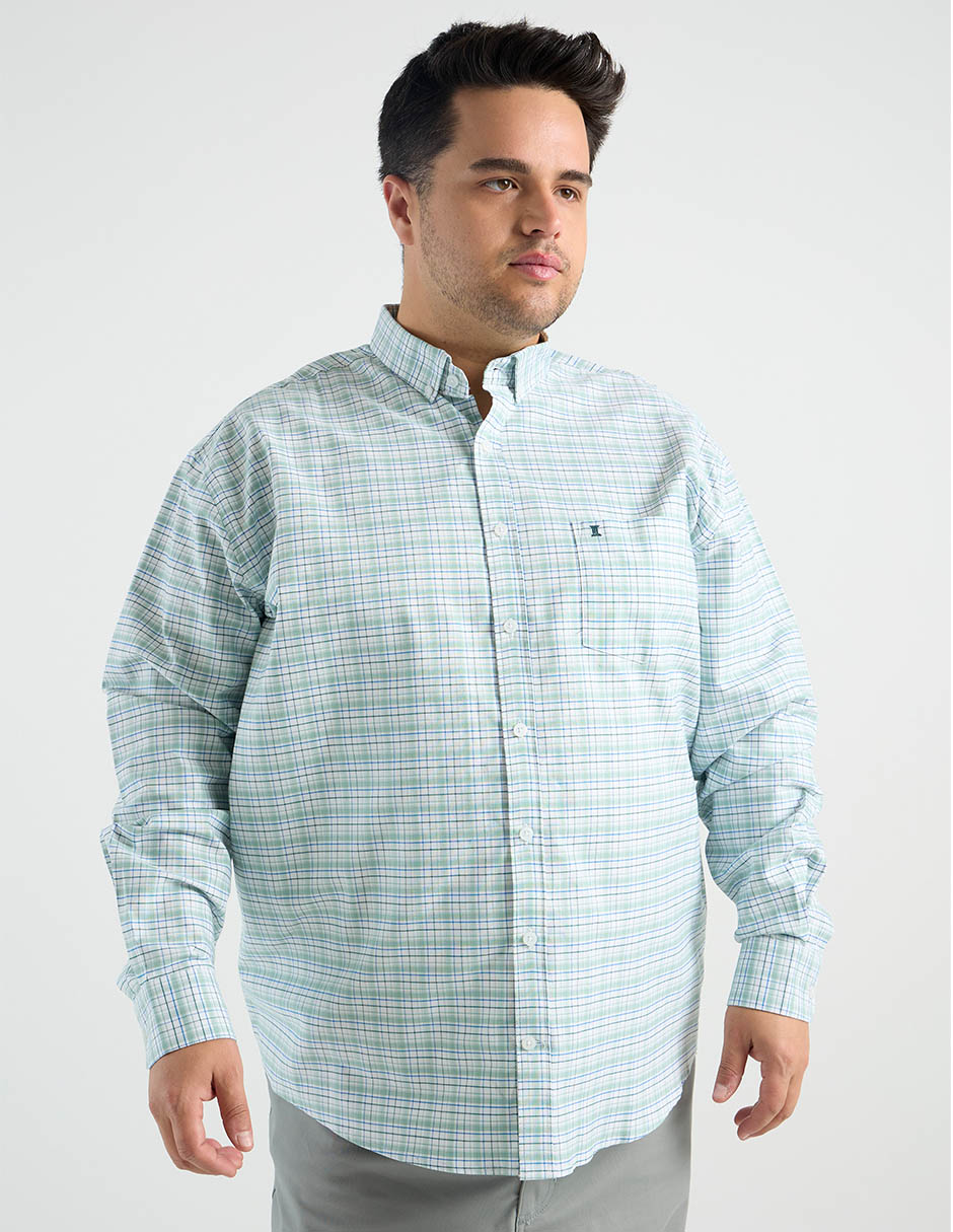 Camisa casual de algodòn manga larga para hombre 2