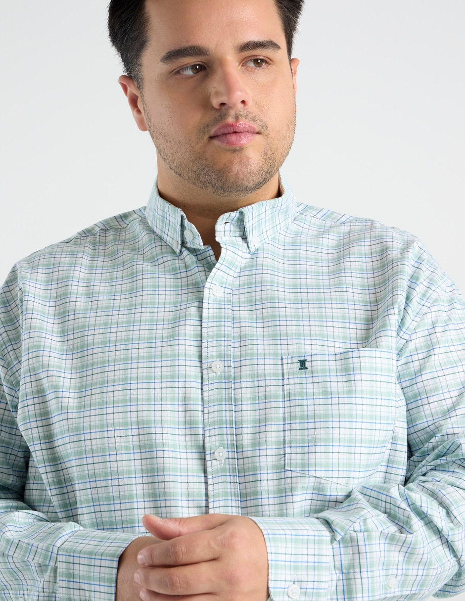 Camisa casual de algodòn manga larga para hombre 4
