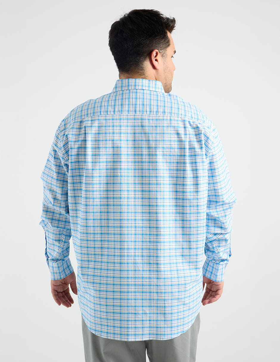 Camisa casual de algodón manga larga para hombre 6