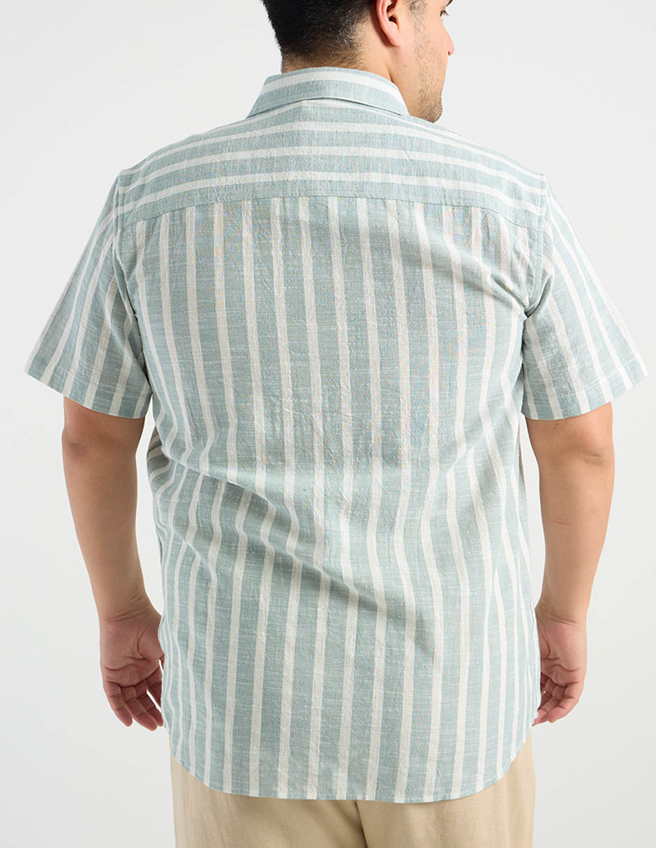 Camisa casual de algodón manga corta para hombre 5
