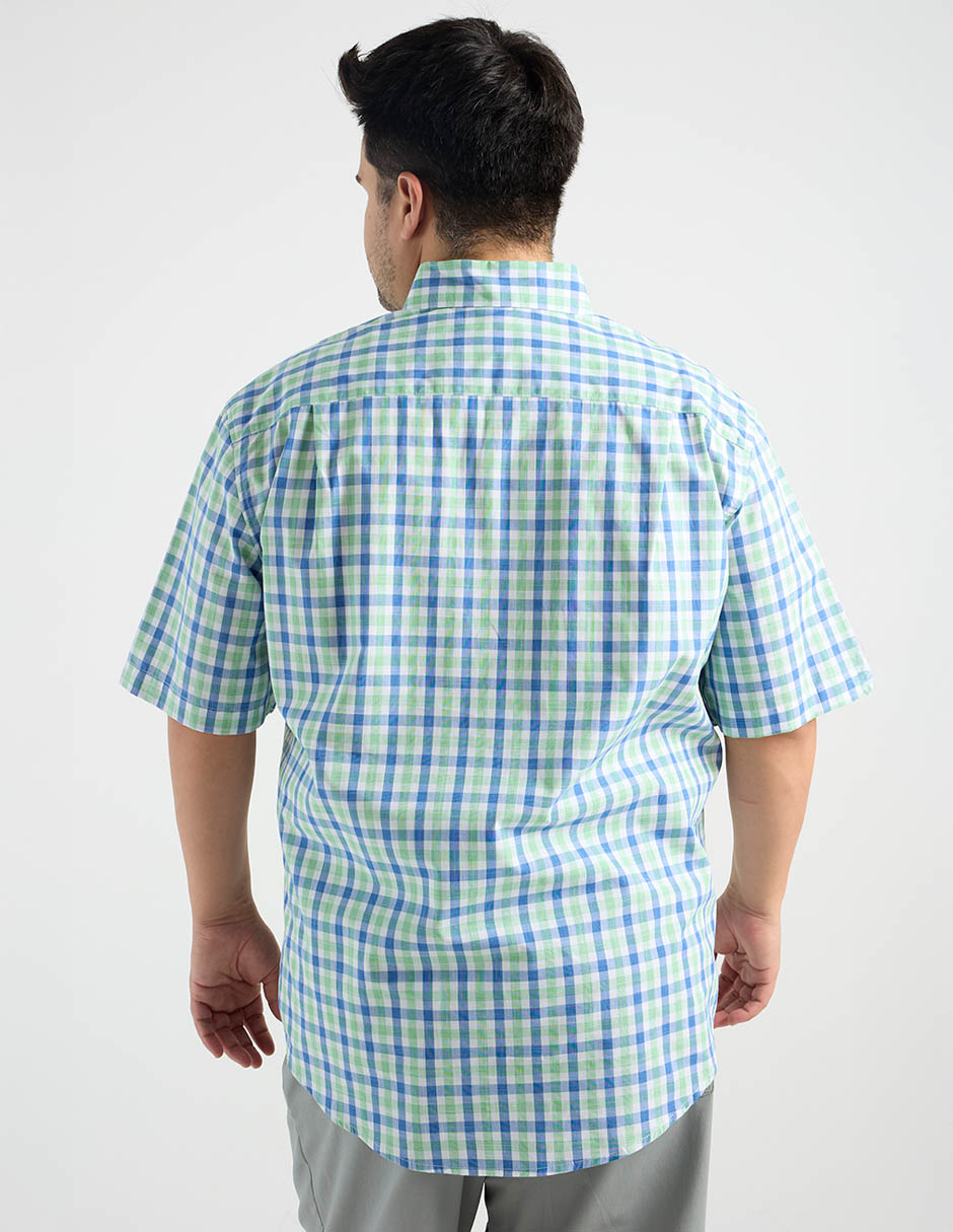 Camisa casual de algodón manga corta para hombre 6