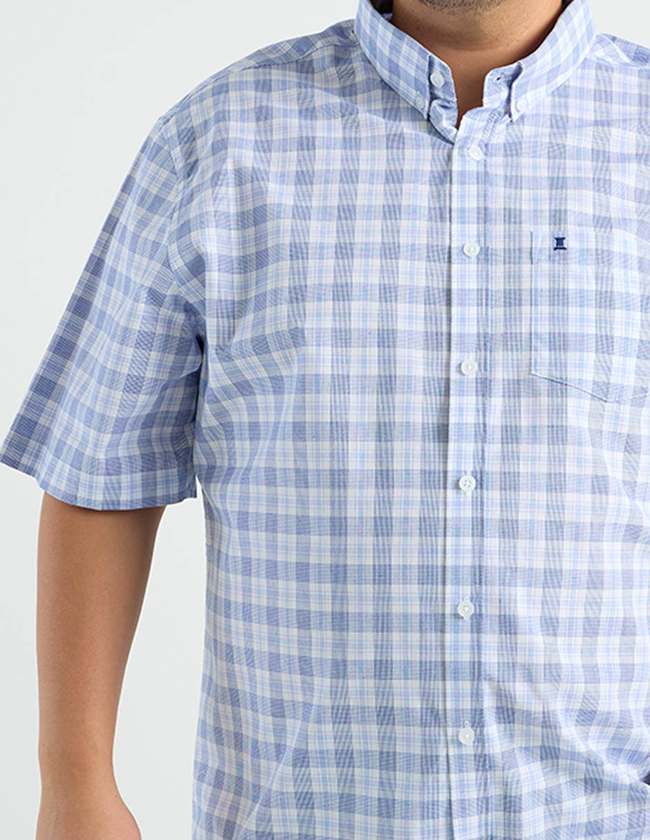 Camisa casual de algodón manga corta para hombre 5