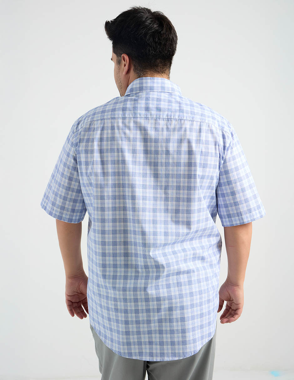 Camisa casual de algodón manga corta para hombre 6