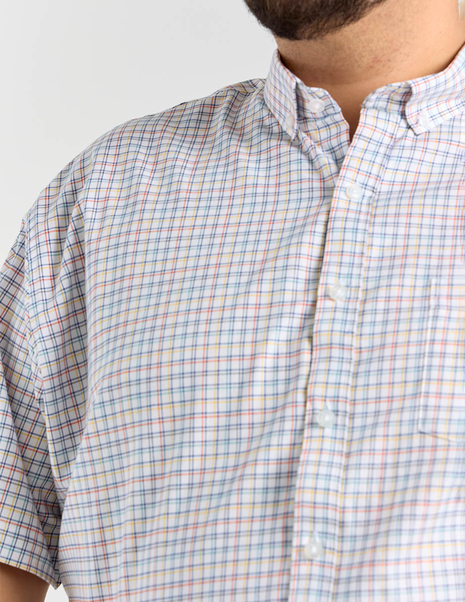 Camisa casual de algodón manga corta para hombre 4