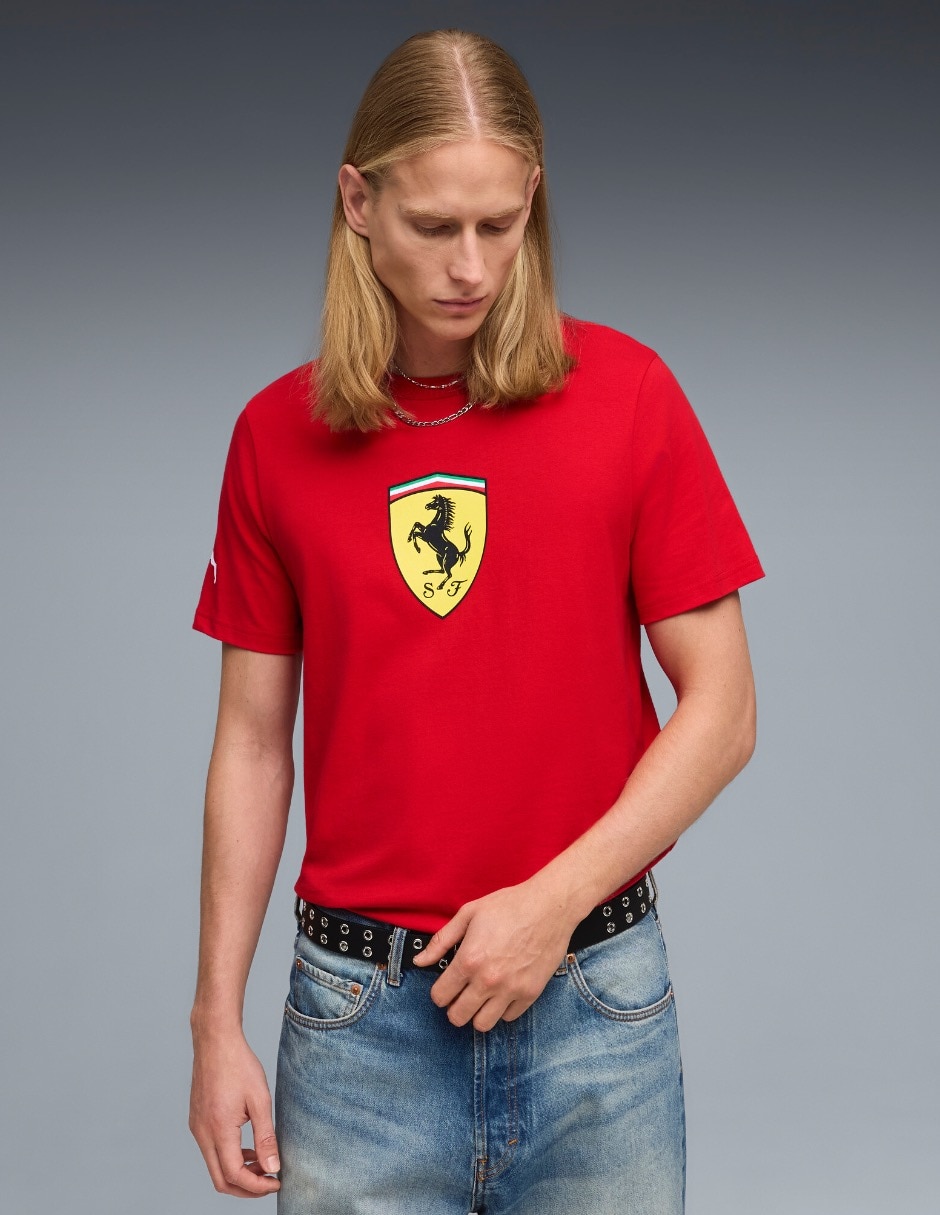 Playera Ferrari Colored Shield Tee cuello redondo para hombre