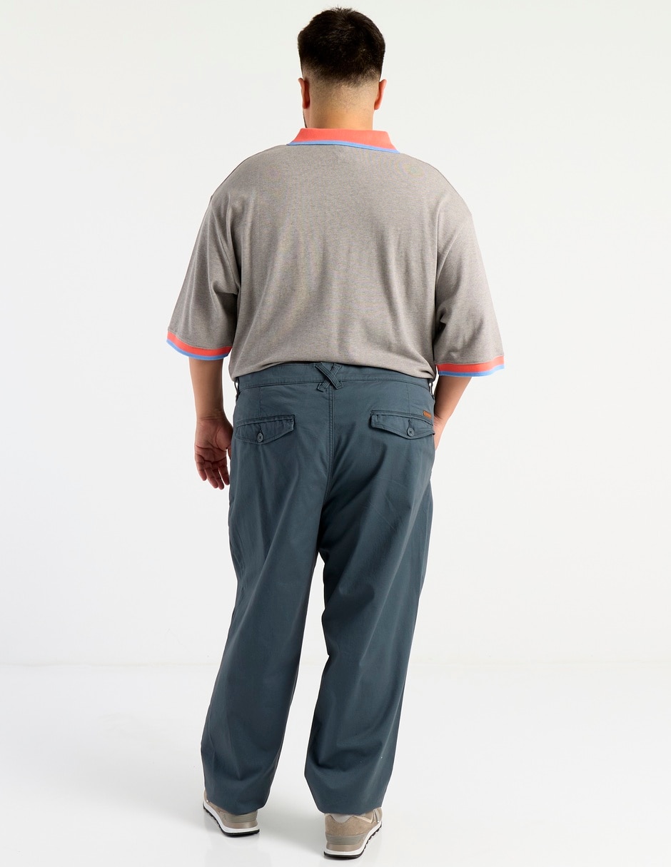 Pantalón chino recto de algodón para hombre 2
