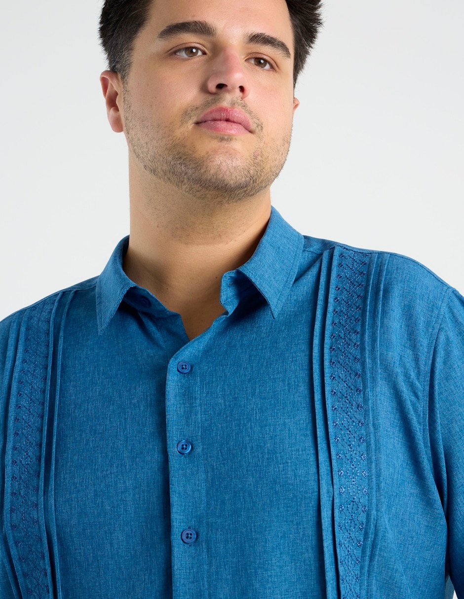 Guayabera manga corta para hombre 4