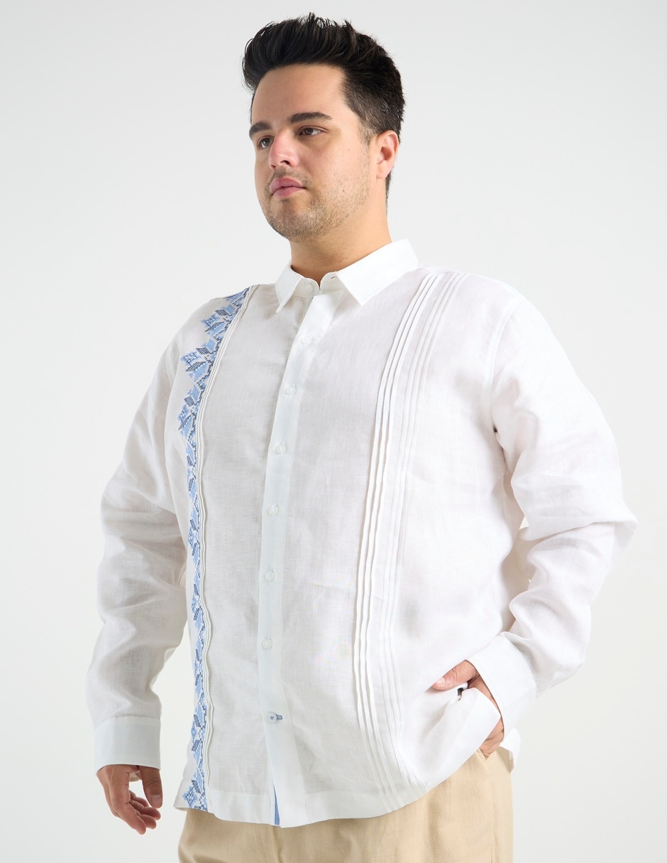 Guayabera manga larga para hombre