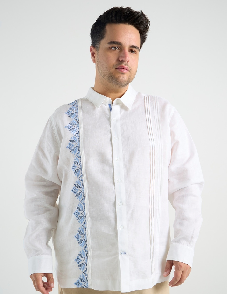Guayabera manga larga para hombre 2