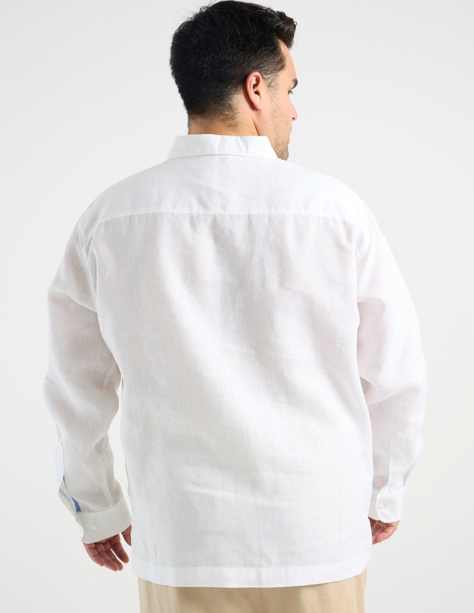 Guayabera manga larga para hombre 6