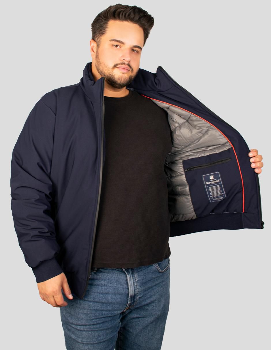 "chamarra" bomber greenlander no "de" poliéster con bolsillos "para hombre"