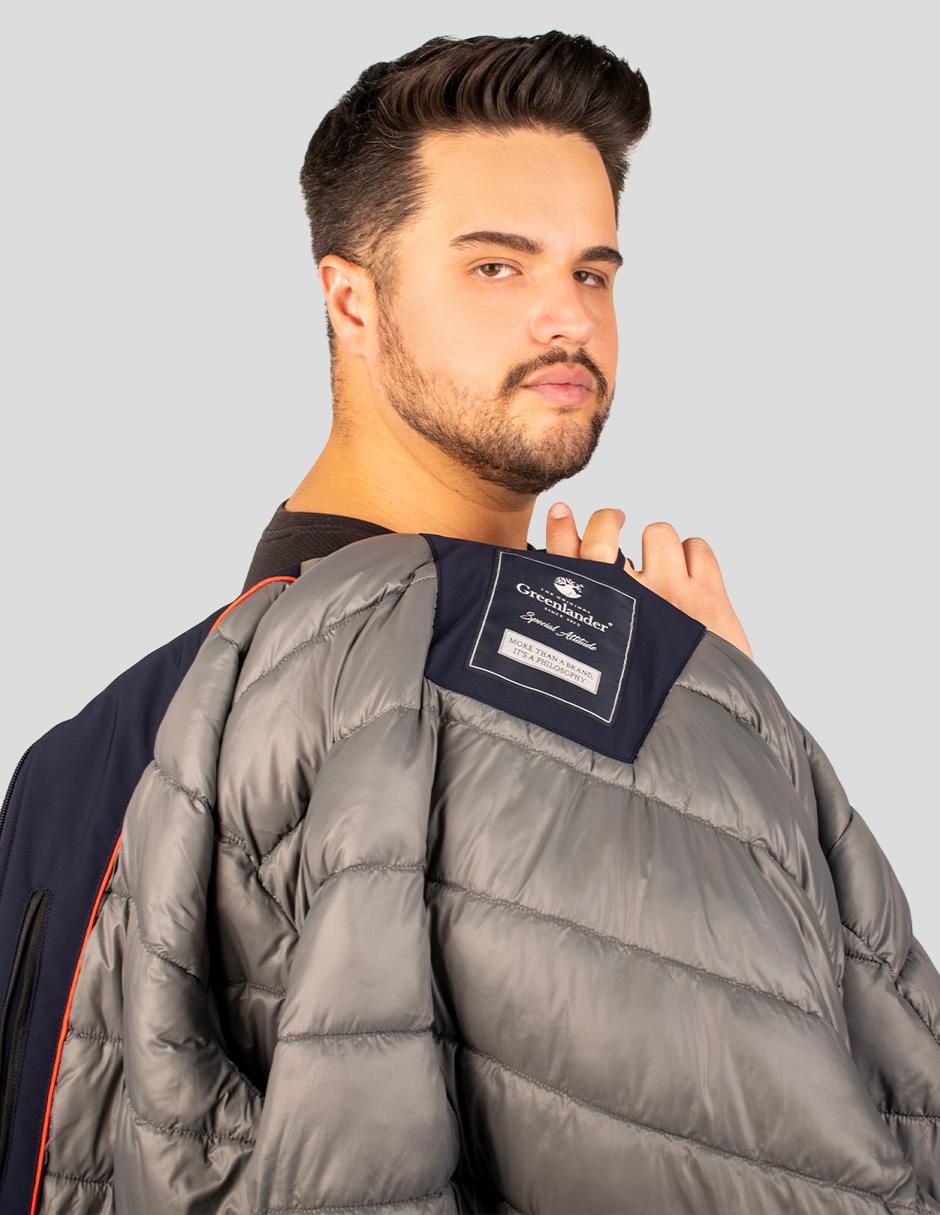 "chamarra" bomber greenlander no "de" poliéster con bolsillos "para hombre"