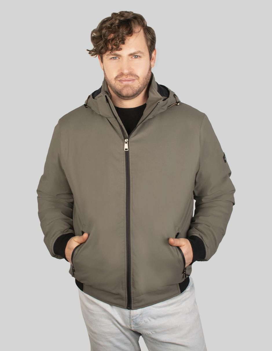 "chamarra" bomber greenlander no "de" poliéster capucha desmontable "para hombre"