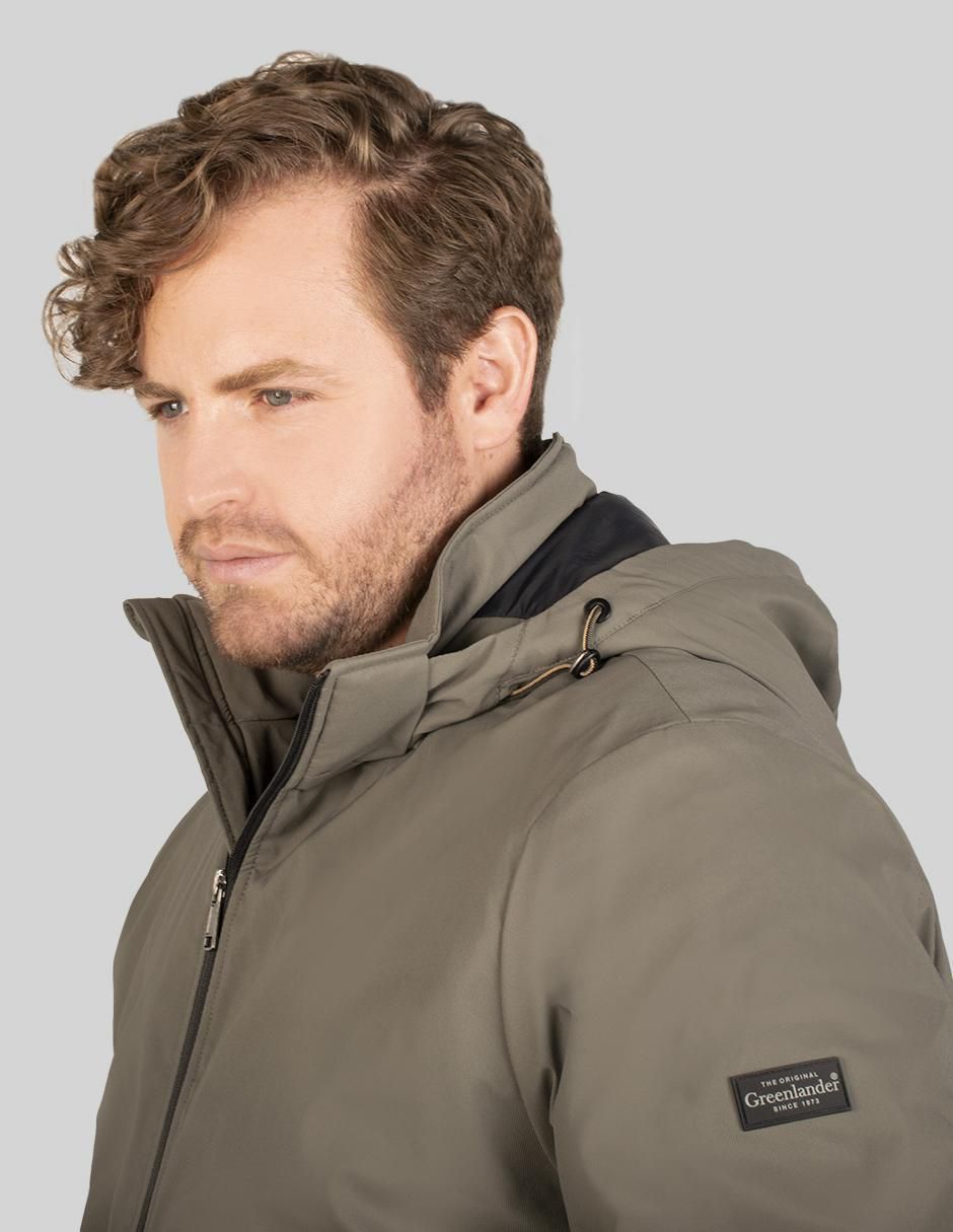 "chamarra" bomber greenlander no "de" poliéster capucha desmontable "para hombre"
