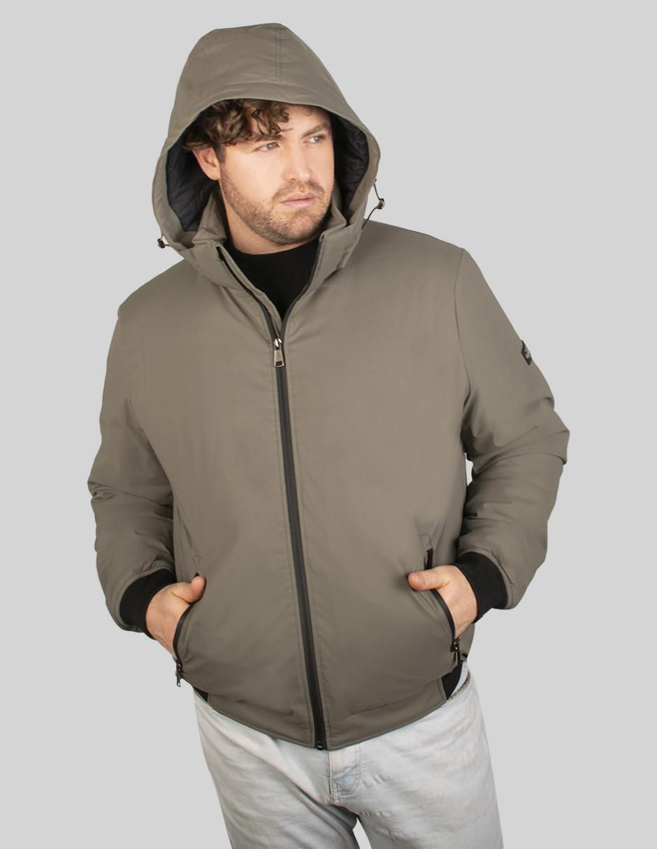 "chamarra" bomber greenlander no "de" poliéster capucha desmontable "para hombre"