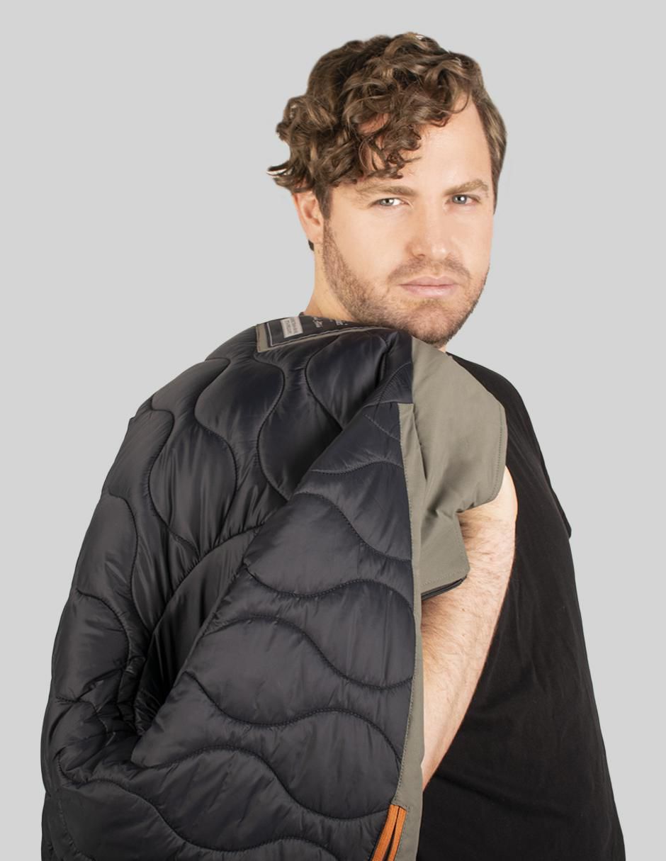 "chamarra" bomber greenlander no "de" poliéster capucha desmontable "para hombre"