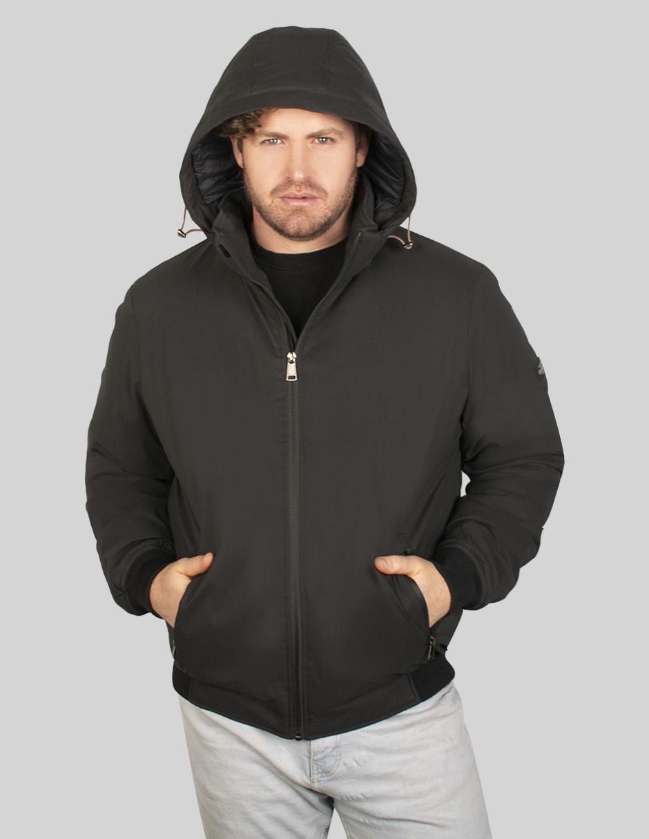 Chamarra bomber capucha desmontable para hombre 4