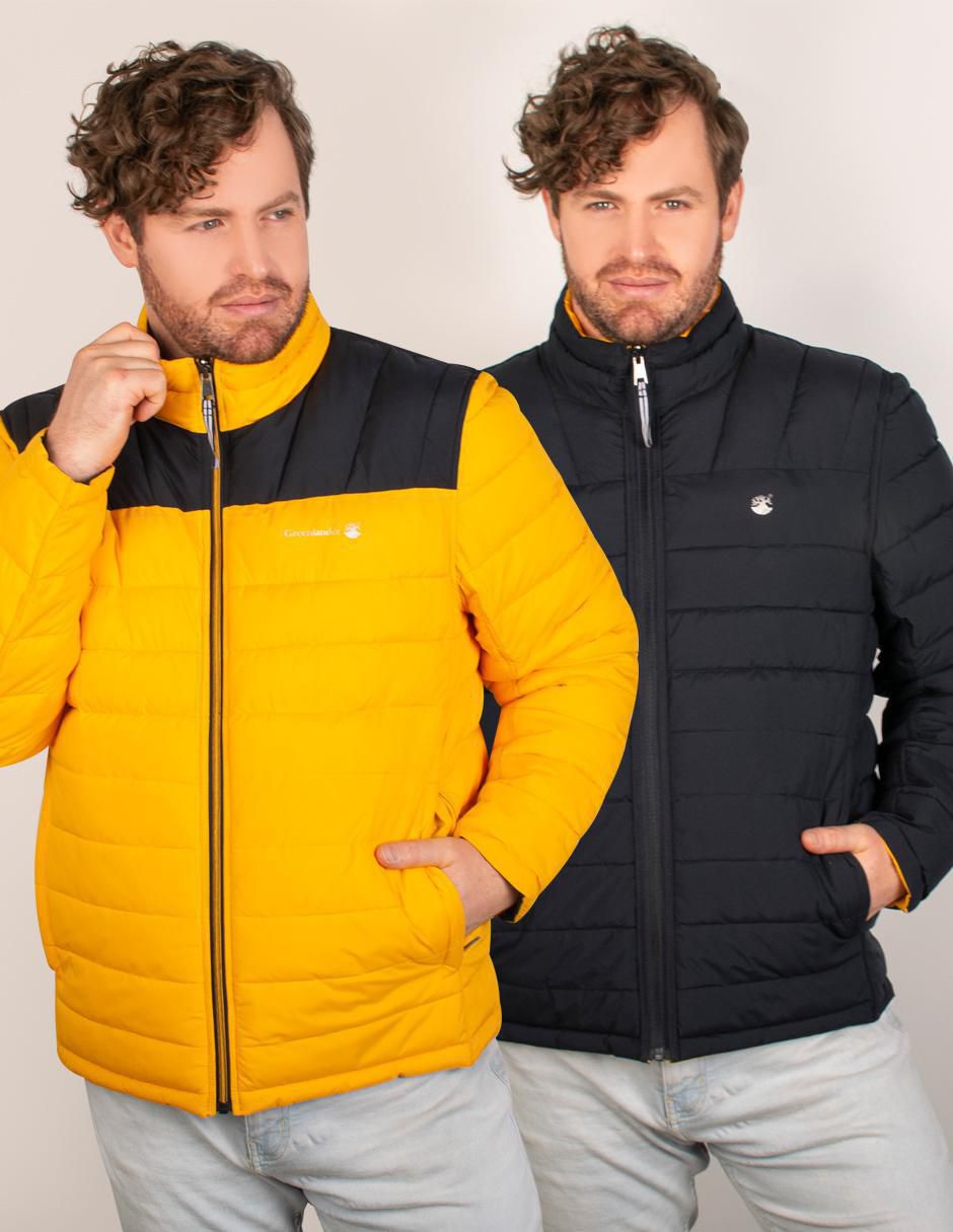 "chamarra" capitonada greenlander no "de" poliéster reversible "para hombre"