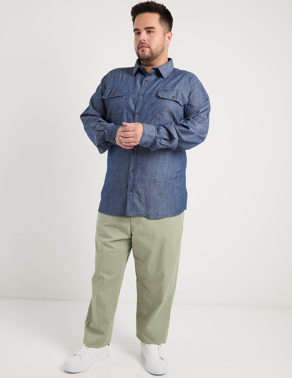 Pantalón regular de algodón para hombre 2