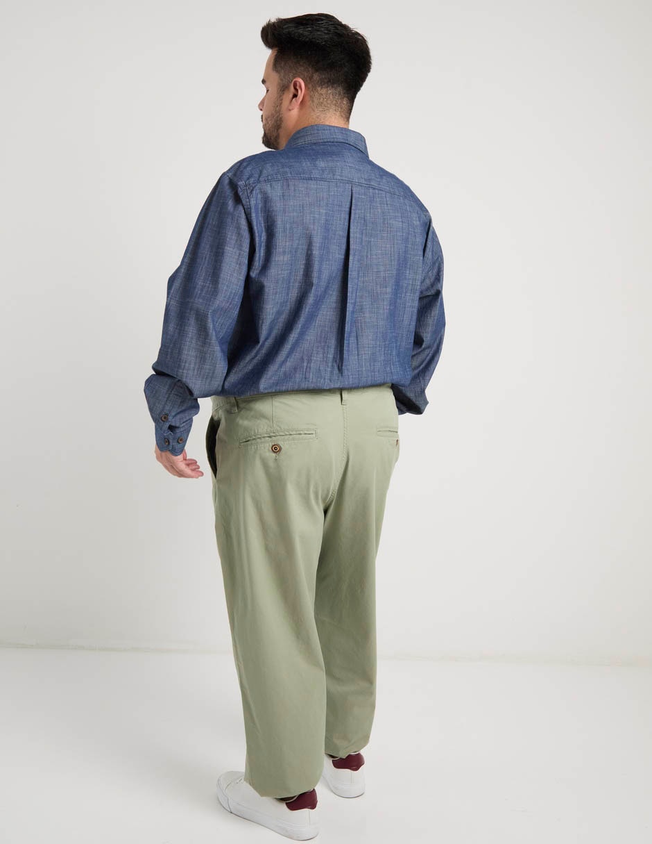 Pantalón regular de algodón para hombre 6