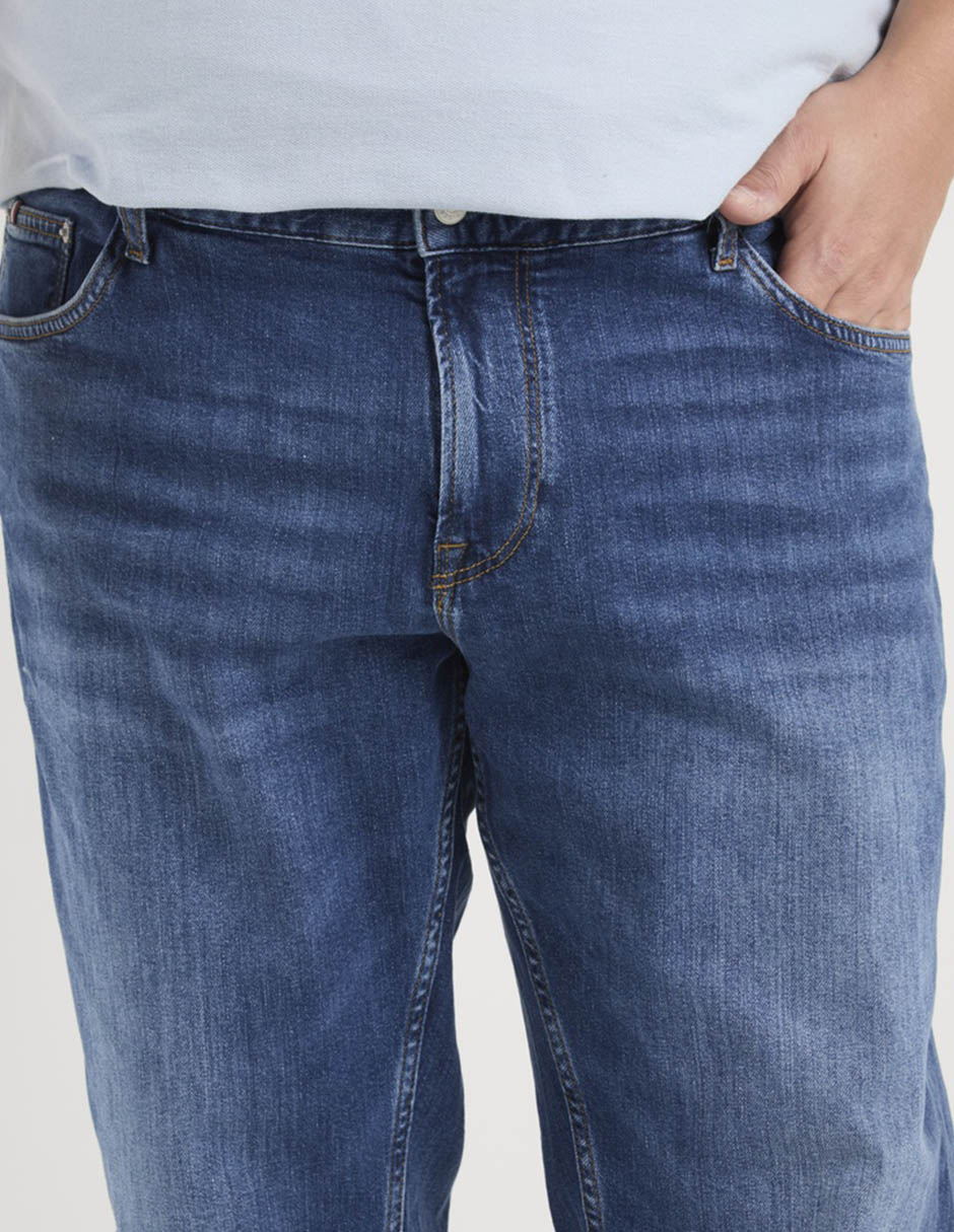 Jeans straight Hilfiger deslavado para hombre 4