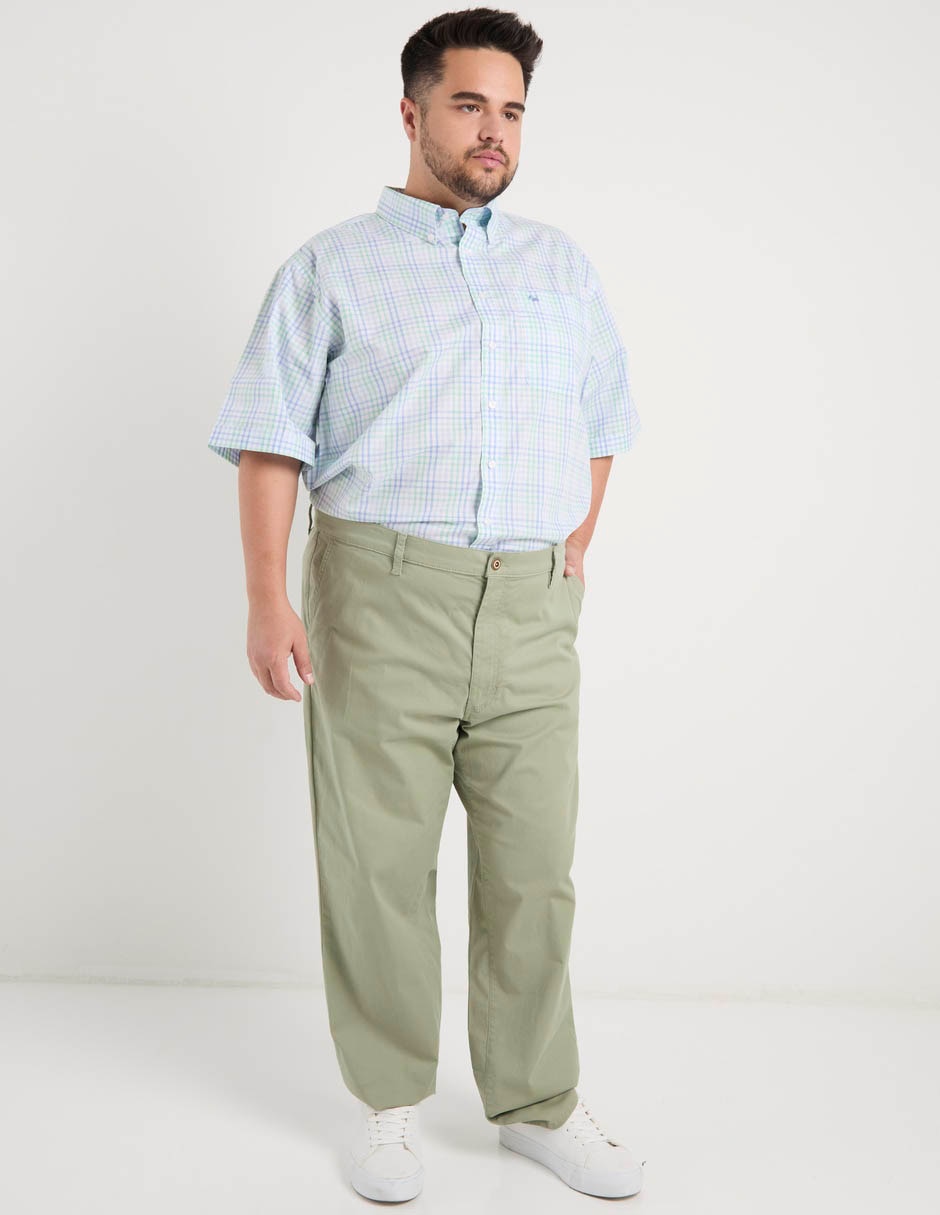 Camisa casual de algodón manga al codo para hombre 4