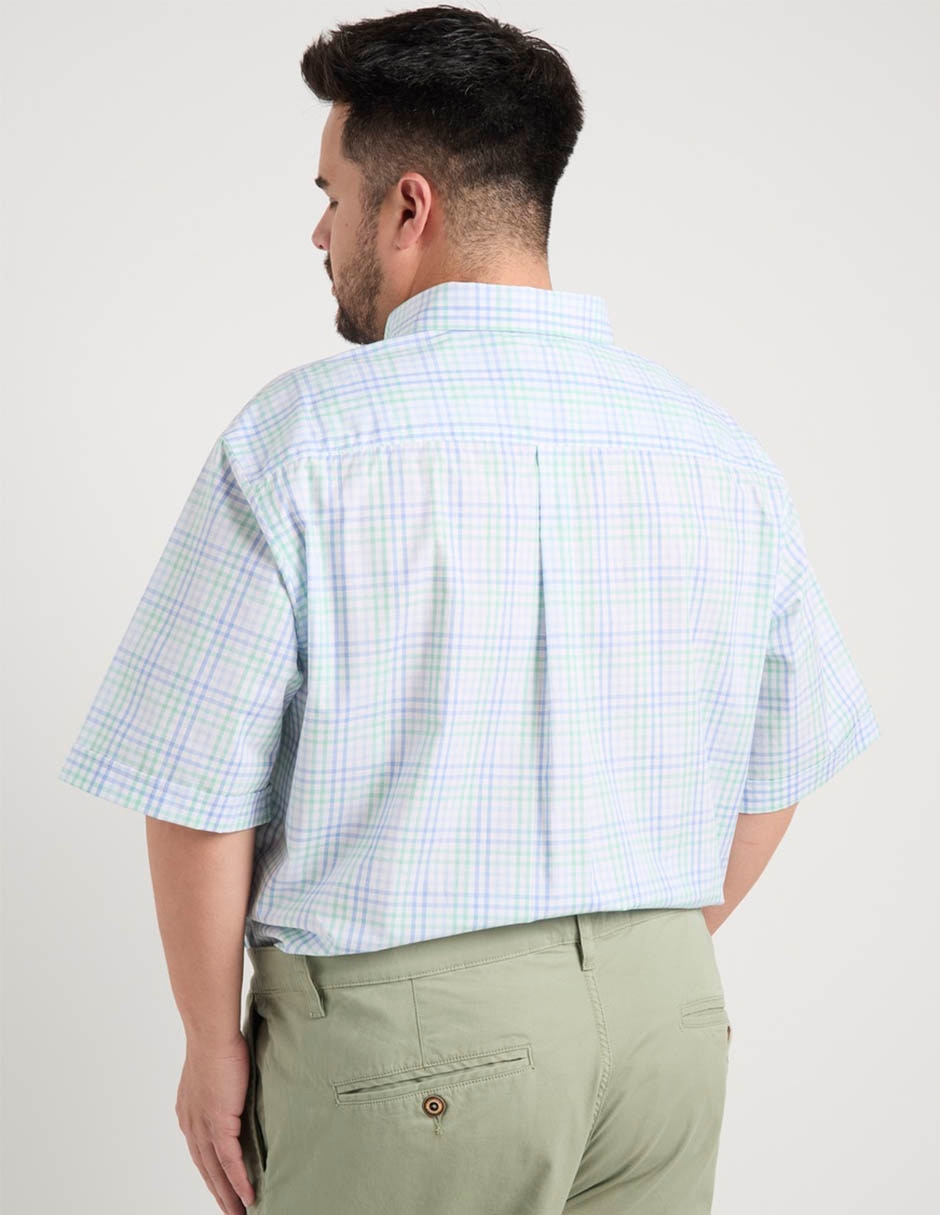Camisa casual de algodón manga al codo para hombre 8