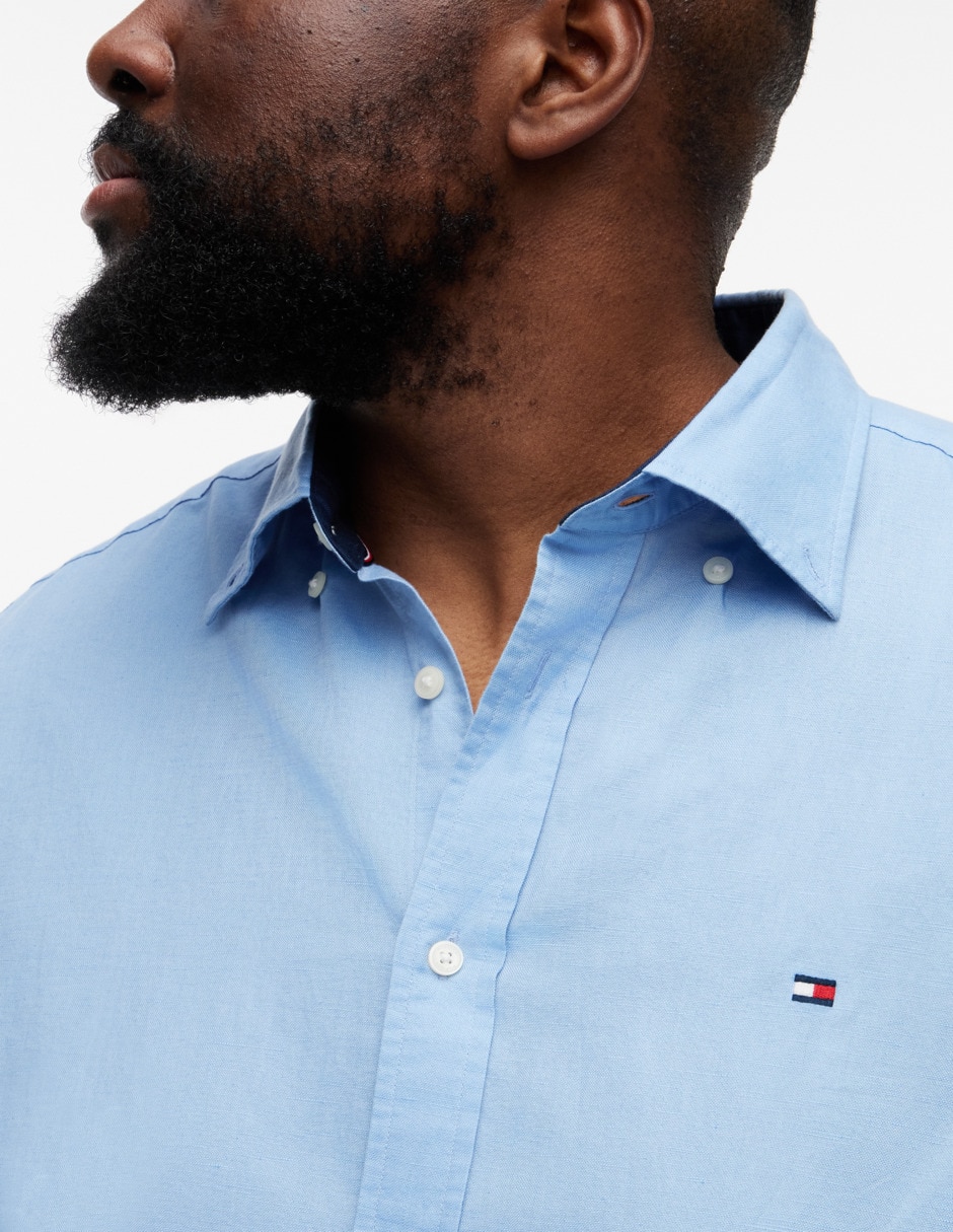 Camisa casual de algodón manga larga para hombre 3