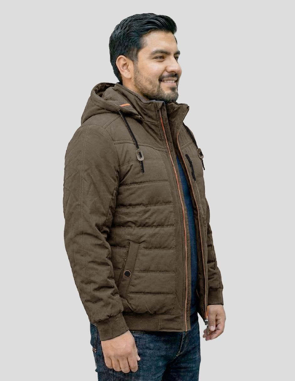 "chamarra" capitonada greenlander sin familia o colección no "de" poliéster capucha desmontable "para hombre"