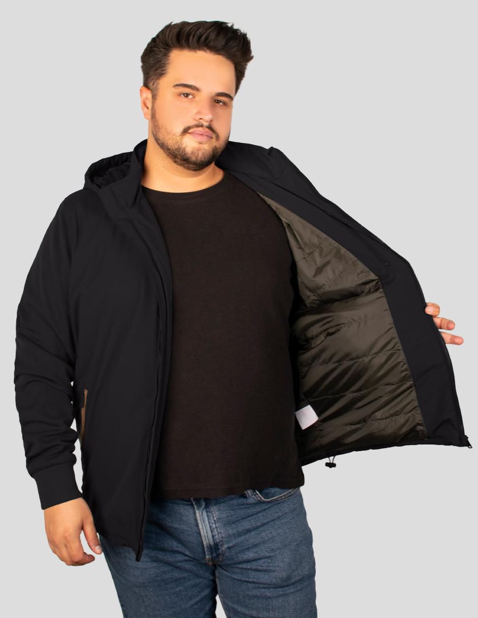 Chamarra casual capucha desmontable para hombre 2