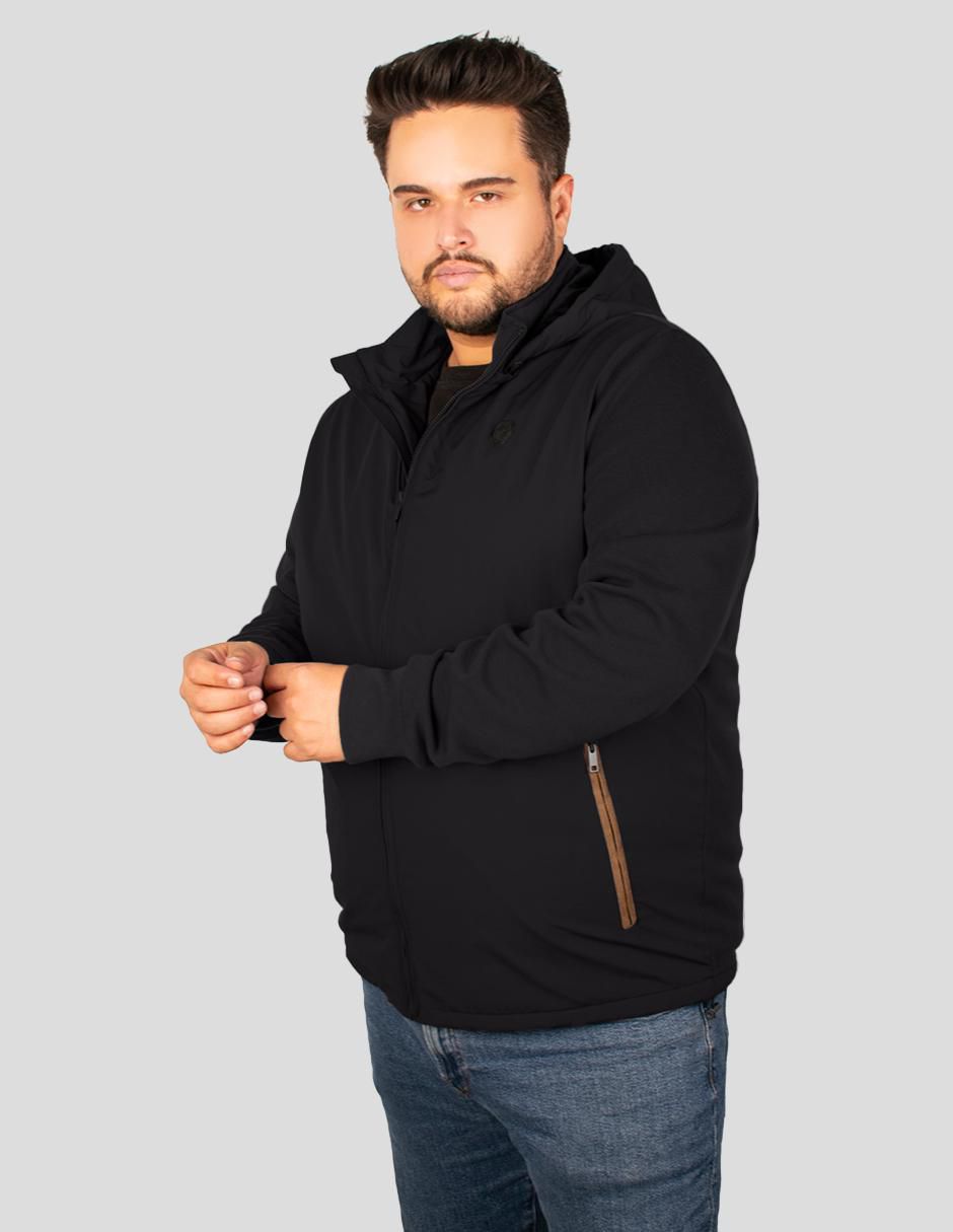 Chamarra casual capucha desmontable para hombre 3