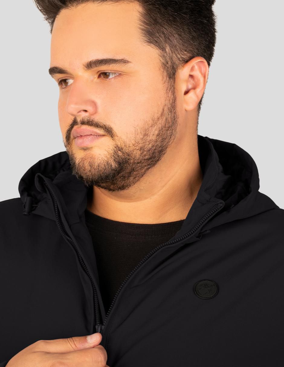 Chamarra casual capucha desmontable para hombre 4